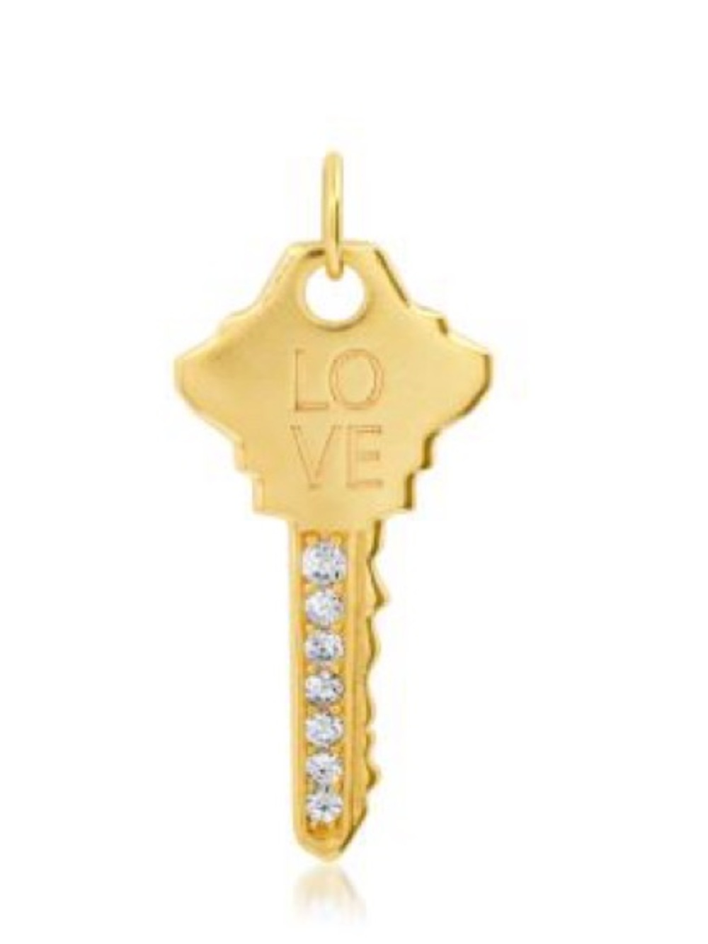 New Anthropologie Love Key Charm Pave